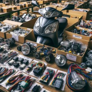 Headlights, Tail Lamps, Wiring Harnesses, CDI Units for Bajaj and TVS Scooters