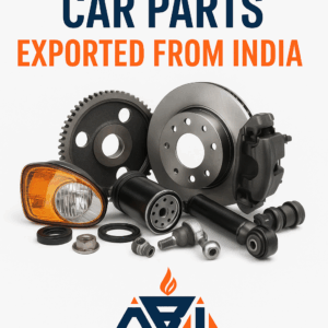 Promotional image featuring Maruti Suzuki car parts exported from India by Orangebell International Pvt Ltd"