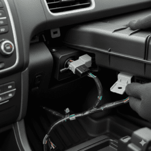 cabin temperature sensor installed in dashboard