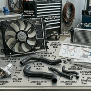 Toyota Fortuner radiator and intercooler parts export