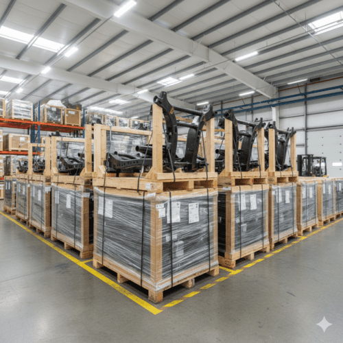 export packaging for SUV subframe assemblies