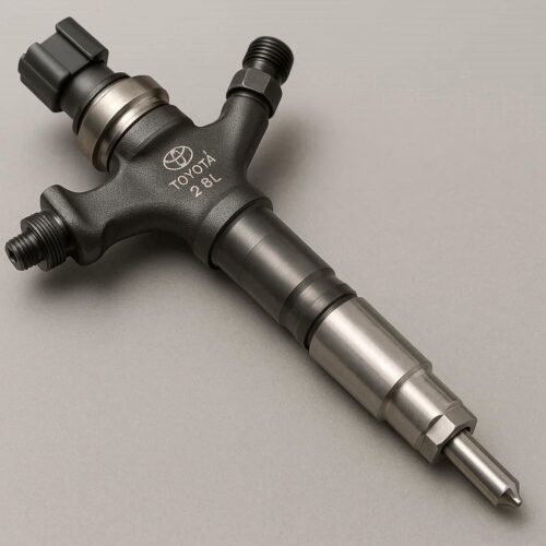 Close-up of precision fuel injector assembly for Toyota Fortuner 2.8L export supply