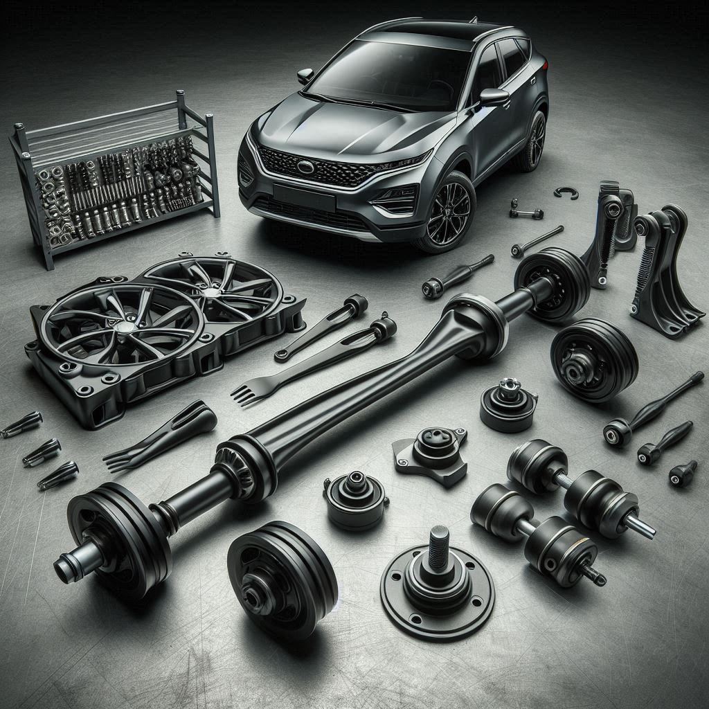 Suspension & Steering Parts for the Tata Harrier EV 2025 with electric steering rack and control arms