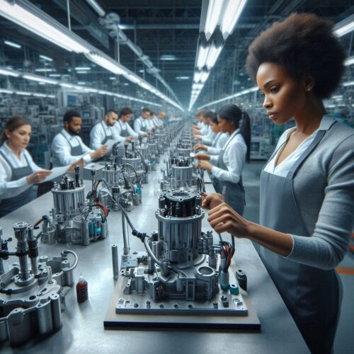 Fuel pump module manufacturing and testing.